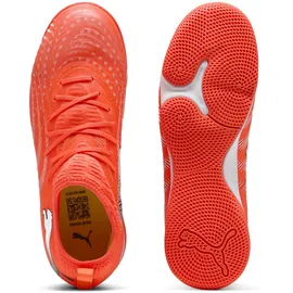 Puma Future 9 Match IT Hallenschuhe Kinder glowing red/puma white/puma black/puma silver 36