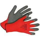 KIXX Handschuhe für die Gartenarbeit - Rot/Grau - Größe 9