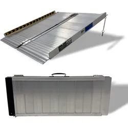 TRUTZHOLM Rollstuhlrampe klappbar 91 cm Traglast 272 kg Alu grau Auffahrrampe