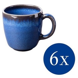 like. by Villeroy & Boch Tasse Lave bleu Kaffeetasse, 190 ml, 6 Stück, blau, Steingut blau