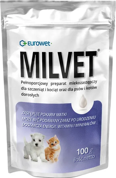 Eurowet Milvet Ersatzmilch für Welpen und Kätzchen 300g (Rabatt für Stammkunden 3%)