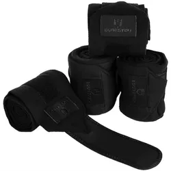 Equestro Fleece Bandagen 4er Set - black/black - black/black
