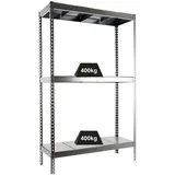 Proregal Schwerlastregal Metal Beast Three HxBxT 200 x 240 x 90 cm Fachlast 400 kg Verzinkt