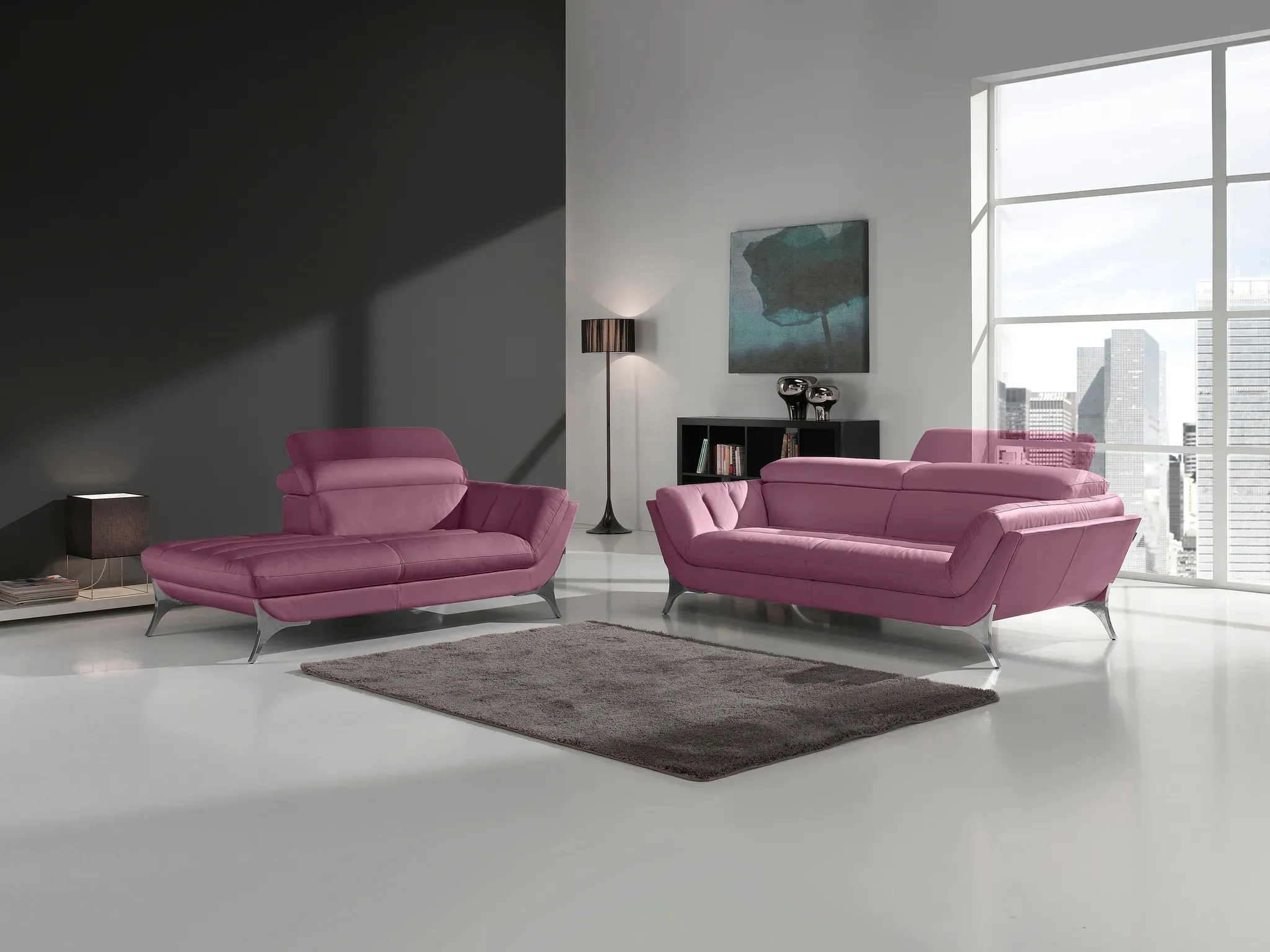 Polstergarnitur EGOITALIANO "Sueli", rot (cherry,), B:180cm T:110cm, Leder »NUVOLE« (Echtes Rindsleder). Halbnatürliches, halbnarbiges Rindsleder mit einer natürlichen Körnung von 1, 2 bis 1, 4 mm. Dieses Leder hat eine weiche, wachsartige Hand mit mattem Aussehen und einem Wolkeneffekt. Es handelt sich um ein Naturleder, das die ursprünglichen Eigenschaften der Lederhäute nicht verändert. Das Vorhandensein von verheilten Narben, Körnungsunterschiede, Falten, Adern, Unterschiede in den Farbtönen und andere Spuren, die die Natur auf diesen Fellen hinterlassen hat, sind ein Beweis für die absolute Echtheit und das Zeugnis ihres großen Wertes. Leder »BACIO« (echtes Rindsleder). Halbnarbiges Naturleder mit einer Dicke von 1, 6-1, 8 mm. BACIO hat eine weiche und wachsartige Hand mit halb undurchsichtigem Aussehen. Es handelt sich um ein Naturleder, das die ursprünglichen Eigenschaften der Lederhäute nicht verändert. Das Vorhandensein von verheilten Narben, Körnungsunterschiede, Falten, Adern, Unterschiede in den Farbtönen und andere Spuren, die die Natur auf die, Sitzmöbel-Sets, bestehend aus Sofa und Recamiere, Kopfteilverstellung, Bezug Leder