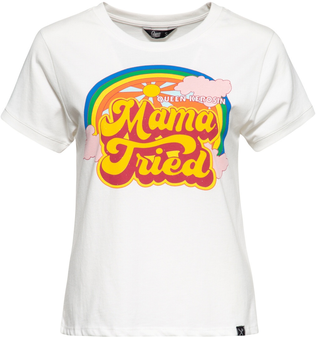 Queen Kerosin Mama Dames T-Shirt, wit, 3XL Voorvrouw