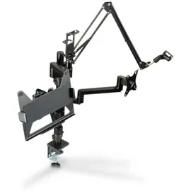 Hama Monitorhalterung für Streaming Setup, 4 Arme, höhenverstellbar, schwenkbar