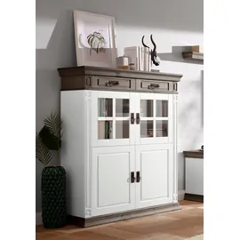 Home Affaire Highboard »Vinales« Vitrine, Breite 112 cm weiß