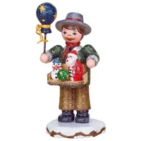 Hubrig Volkskunst GmbH Winterkind Spielwarenhändler 8 cm braun/bunt/grün