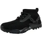 Mesh-Arbeitsschuhe für Herren, atmungsaktiv, rutschfest, breite Passform, Gummi, weiche Sohle, Wanderschuhe, langlebig, leicht, bequem, Wanderschuhe, athletisch, Fitness, Freizeitschuhe für Laufen, - 43 EU