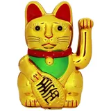 HAAC Winkekatze Glückskatze Glücksbringer Farbe Gold 18 cm