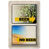 Hebold Metallschild Schild Blech 20x30cm - Made in Germany - Bild Beer No Beer Bier