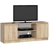 Akord TV-Schrank 140 cm 140 x 55 x 40 cm Sonoma-Eiche Spanplatte