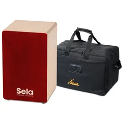 Sela SE 165 Primera Cajon Red Set inkl. Cajon Gigbag