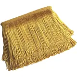 Yalulu 10 Meter breite Spitzenfransenborte Quaste Fransenborte für DIY lateinamerikanische Kleidung Bühnenkleidung Zubehör Spitzenband (Gold)