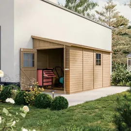 TIMBELA Anbau-Gartenhaus 2,95 x 2,72 m Beige