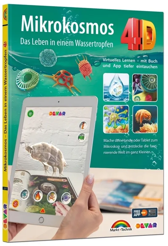 Mikrokosmos 4D - Bakterien - Natur - Das Leben In Einem Wassertropfen - Mit App  Entdecke Die Welt Im Ganz Kleinen - Markt+Technik Verlag GmbH  Gebund