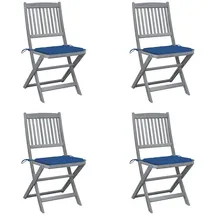 vidaXL Klappbare Gartenstühle 48,5 x 57 x 91 cm blau 4 St.
