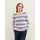 Tom Tailor Damen Strickpullover mit Bio-Baumwolle, blau, Gestreift, Gr. M