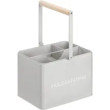 Navaris Aufbewahrungsbox Housekeeping 3 Fächer 3-tlg. grau
