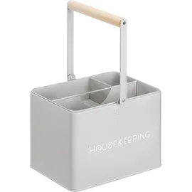 Navaris Aufbewahrungsbox Housekeeping 3 Fächer 3-tlg. grau