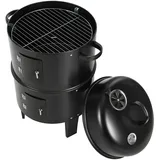 Randaco Smoker 3 In 1 Bbq Räuchertonne Räucherofen Holzkohlegrill Räuchergrill Grill 80cm Ø 40 Cm Grilltonne