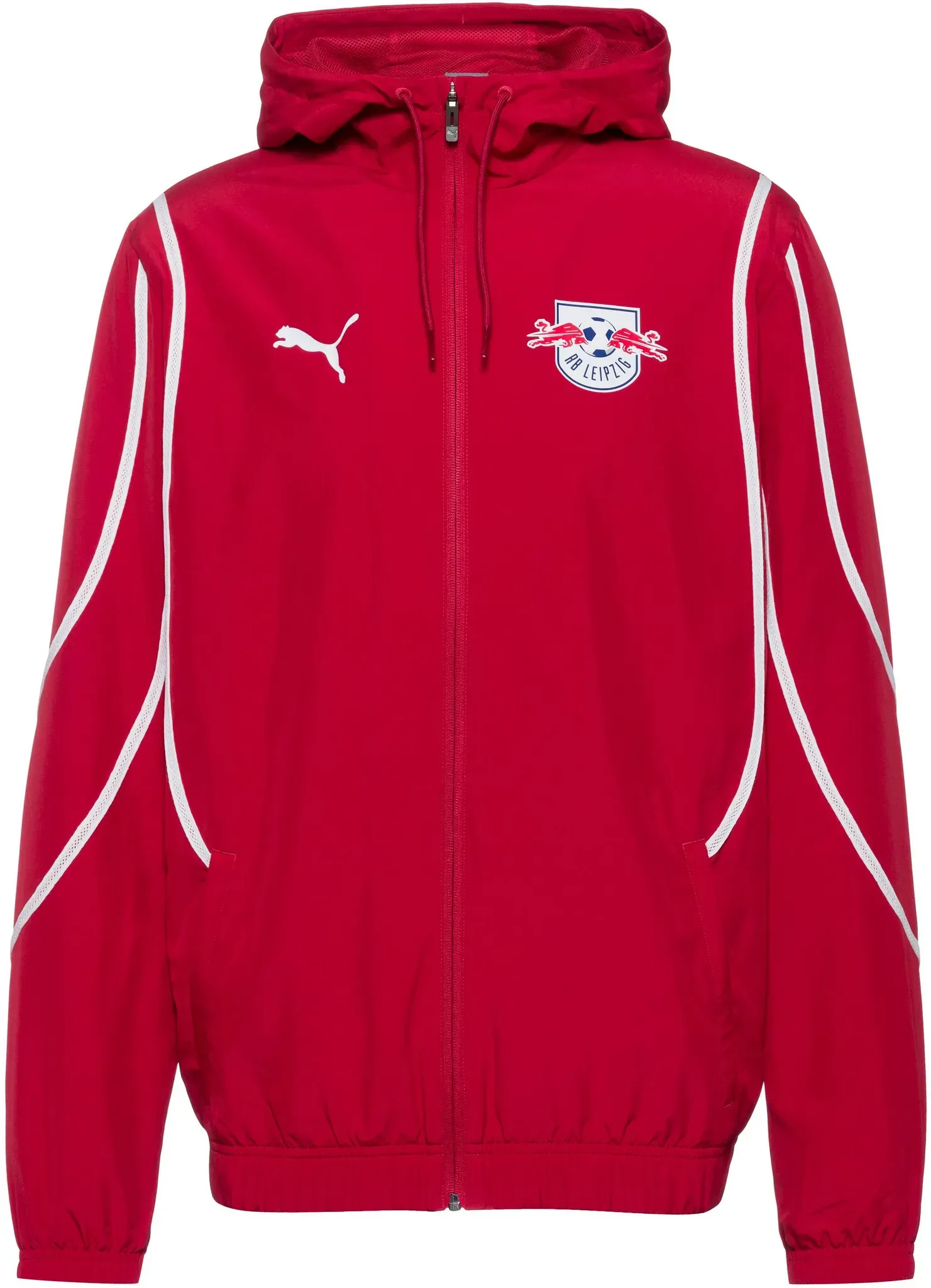 PUMA RB Leipzig Trainingsjacke Herren in club red-puma white, Größe L - rot
