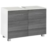WELLTIME Waschbeckenunterschrank WELLTIME "Trento, verschiedene Ausführungen und Farben", silber (eiche rauchsilber), B:80cm H:54cm T:35cm, Holzwerkstoff, MDF, Schränke, Waschbeckenunterschrank, Badmöbel Unterschrank Breite 80 cm, mit viel Stauraum, Badschrank WBU