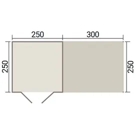 Weka Batu 2 5,50 x 5,15 m Grau