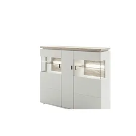 Harper Highboard 150 x 124 x 37 cm Grau