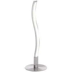 LED-Tischleuchte, stahl, Wellenform, modern, blendfrei, 30cm hoch