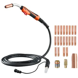 VEVOR 250A MIG-Schweißpistole 4,6m Kabel 0,0762/0,0889/0,1143 cm Schweißdrähte