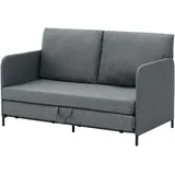 [en.casa] Schlafsofa Soini 2-Sitzer Dunkelgrau