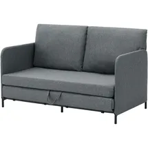 [en.casa] Schlafsofa Soini 2-Sitzer Dunkelgrau