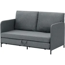 [en.casa] Schlafsofa Soini 2-Sitzer Dunkelgrau