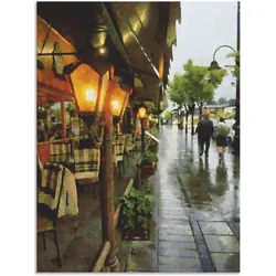 Artland Wandbild »Restaurant Lampen«, Restaurant & Cafés, (1 St.), als Alubild, Outdoorbild, Leinwandbild, Poster in verschied. Größen Artland Farbe Bild(er): braun