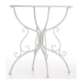 CLP Gartentisch Ø 70 cm Antik Weiß