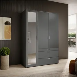 Stella Trading Drehtürenschrank VESALA 135 x 195 x 56 cm Graphit