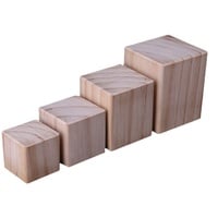 Jolan Quadratische Möbelbeine,4 Stück Holz Tischbeine,Sofa Schreibtisch Schrank Esstisch Couchtisch Unterstützung Möbelfüsse,Möbelfüße,Um Die Höhe Der Möbel,Tischfüße,Wood-5×5×5cm