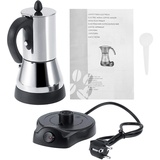 Fdit Elektrische Espressomaschine 200/300 ml, Espressokocher aus Edelstahl, elektrisch 220 V, EU 300ml