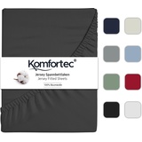 Komfortec Spannbettlaken Jersey 160 x 200 cm anthrazit