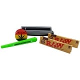 Futurola Drehmaschine King Size Rolling Machine Grinder RAW Papers raupir Geschenk Set Farbe wählbar, Farbe: Grau