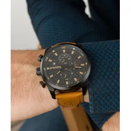 Timberland Herren Armbanduhr TBL14816JLB.02 Lederband - Hellbraun/Schwarz