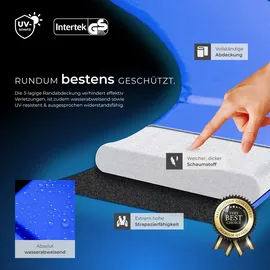 Tectake Garfunky 457 cm inkl. Sicherheitsnetz und Leiter schwarz/blau