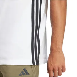 adidas Essentials 3-Streifen Single Jersey Kurzarm-T-Shirt White / Black M
