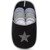 ONVAYA ABS Gästepantoffel Star 6er Set | Gästehausschuhe | Stern | Antirutsch | Hausschuhe | Gästeschuhe - 36/45 EU