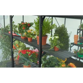 Vitavia Alu-Wandregal 122 x 15 cm schwarz