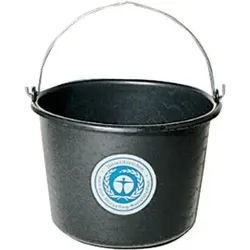 Baueimer 12l m.Kreuzboden schwarz Recycling-Kunststoff