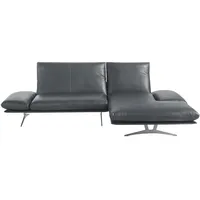 KOINOR Ecksofa Echtleder Francis , grau , Maße (cm): B: 284 H: 93 T: 159.0