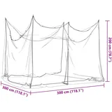 vidaXL Moskitonetz Indoor Outdoor 156 Mesh Schwarz 300x300x200 cm