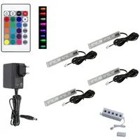 QLS LED RGB Glasbodenbeleuchtung Lichtleiste 12V Fernbedienung 16 Farben